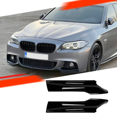 Sport Front Splitter Lip Flaps SCHWARZ GLANZ Für BMW F10 F11 2011-17 mit M-Paket