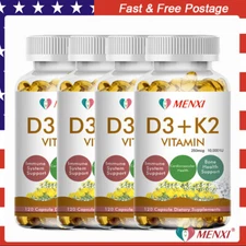 Powerful Vitamin D3 K2 Capsules - Extra Strength D3 K2 Supplements with 10000 IU