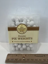 Mrs. Anderson's Baking Ceramic Pie Crust Weights, Prevents Crust Bubbling New