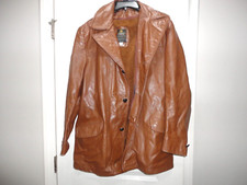 vintage USA made COOPER leather coat 42L brown M jacket FLIGHT aviation