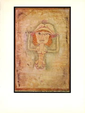 1967 Vintage PAUL KLEE "THE SINGER L. AS FIORDILIGI" COLOR offset Lithograph