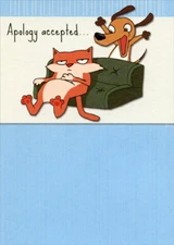 Designer Greetings Apology Accepted Dog and Cat Funny / Humorous I'm Sorry Card