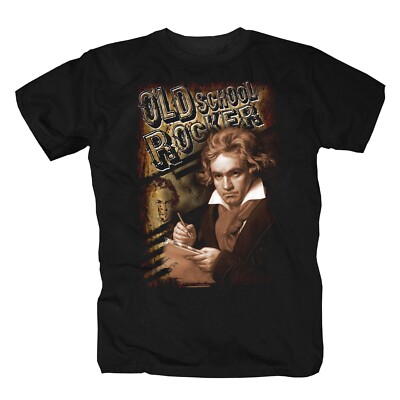 Ludwig van Beethoven Komponist Pianist Retro Oldschool Rock Pop T-Shirt S-5XL