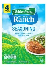 4 Pack Hidden Valley Ranch Seasoning Salad Dressing  Recipe Mix 1 Oz Each