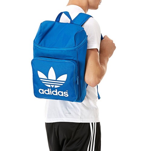 Adidas Originals Classic Trefoil Backpack Leisure School Bag Blue - Picture 2 of 4