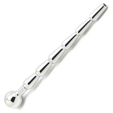TX6 Urethral Stretching Plug, Surgical Steel 5.5" Hollow Male Urethra Penis Plug