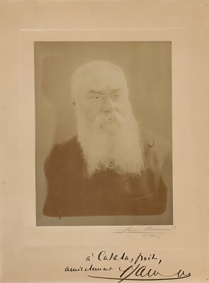   Wunderschönes Portrait von Francis Jammes von Henri Manuel von beiden signiert