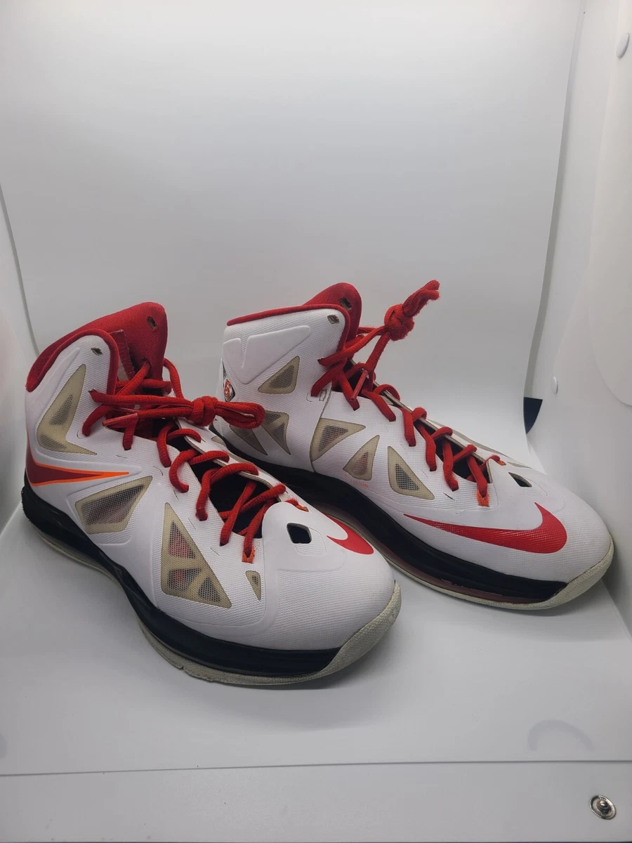Nike LeBron 10 Heat Home 2013 Mens Size 8