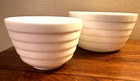 VNTG 1950s Westinghouse MILK Glass Ribbed Mixing Bowls LG 9" SM 6.5" Stand Mixer
