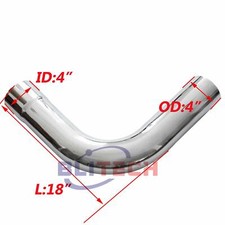4 Idod Chrome 90 Degree Elbow 4 X 18 Inch Arms Truck Pipe Tube Tailpipe 4 Idod Chrome 90 Degree Elbow 4 X 18 Inch Arms Truck Pipe Tube Tailpipe