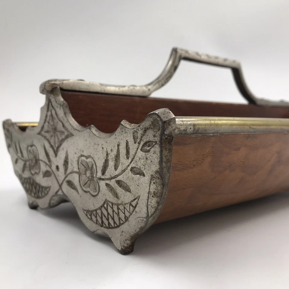 Caddie servilleta de madera burl vintage con 2 juegos de servilletas de tela - porta letras para llaves Foto 3 de 4