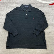 Ralph Lauren Polo Shirt 2XB 2XL XXL 2X Big Black Red Pony Rugby Outdoors Heather