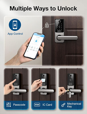 GeekTale Smart Locks For Front Door, Fingerprint Deadbolt Lock With App