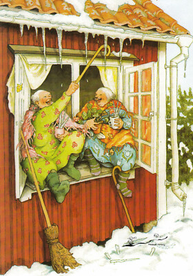 Postcard: Inge Löök - Women on the Windowsill / No. 73
