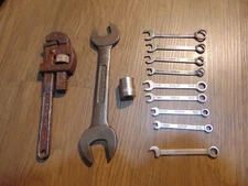 11 Piece Vintage Sears Roebuck "Dunlap" Ignition & Other Wrench Set USA Tool