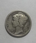 1917-S  San Francisco Mint Mercury Silver Dime Looks VG