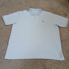 Tommy Bahama Island Zone Light Blue Polo Shirt Men's XXL Beach Vacation Cruise