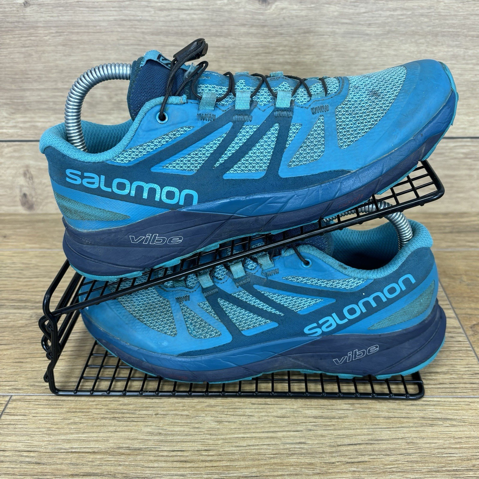 Scarpe Salomon da donna taglia UK 6 Sense Ride escursionismo trail running blu scarpe da ginnastica