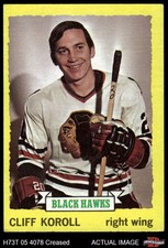 1973 Topps #28 Cliff Koroll  Blackhawks 3 - VG