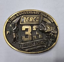 ZEBCO 33 Fishing Reel Limited 33rd Anniversary - Belt Buckle Made in USA