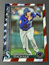 Rhylan Thomas 2025 Topps Update Series #US-196 Independence Day (RC) SN# 7/76 