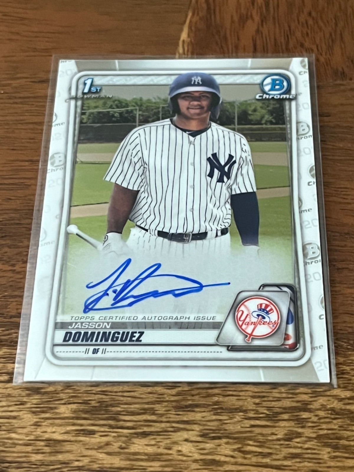 2020 Bowman Jasson Dominguez Chrome Auto 1st #CPA-JDO New York Yankees