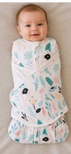 Cotton Baby Swaddle Sleep Sack Floral Print Multicolor/White 0-6 Months BSD019