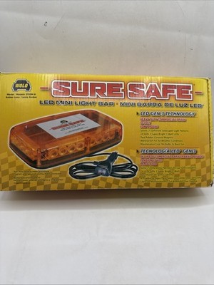 Wolo 3720M-A Sure Safe LED Mini Light Bar Magnetic Light 12V, AMBER