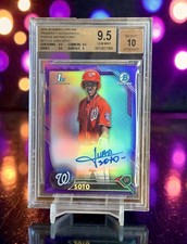 2016 Juan Soto RC 1st Bowman Chrome Purple Refractor /250 BGS 9.5/10 Auto Rookie