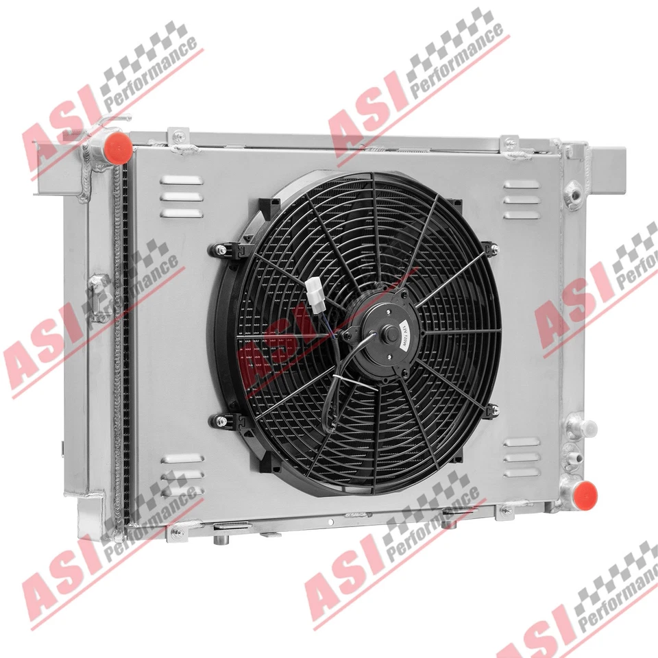 3 Row Radiator Shroud 16" Fan For 90-02 MERCEDES BENZ SL500 R129 500 SL 5.0L V8 - Image 2 of 4