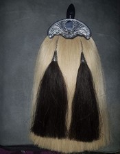 Horse Hair Military Long Sporran with Thistle Cantle