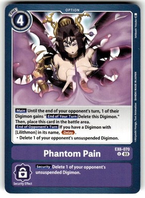 Phantom Pain EX6-070 U Digimon CCG | Infernal Ascension NM