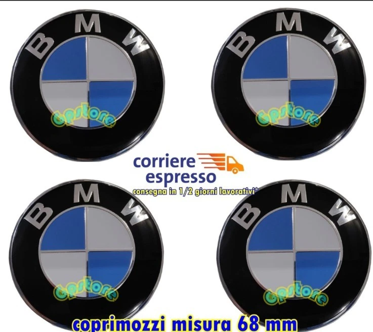 Biomar Labs – 4 Coprimozzi BMW 68 Mm Con Teschio Toxic | Adesivi Centro Ruota In ABS + PC, Antigraffio E UV, Sostituti 36136783536