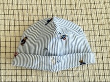 ralph lauren one size 3-9M baby boy infants hat striped bear cotton