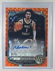 Nate Calmese 2025 Bowman Orange Geometric Refractor Chrome Auto 1st RC /25