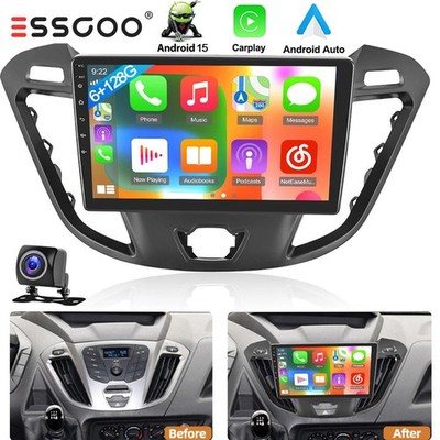 Android 15 6+128G Autoradio Carplay Für Ford Transit Custom 2013-2021 GPS Kamera