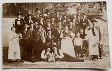 orig. Foto AK Wirtshaus Bayern Tracht um 1910