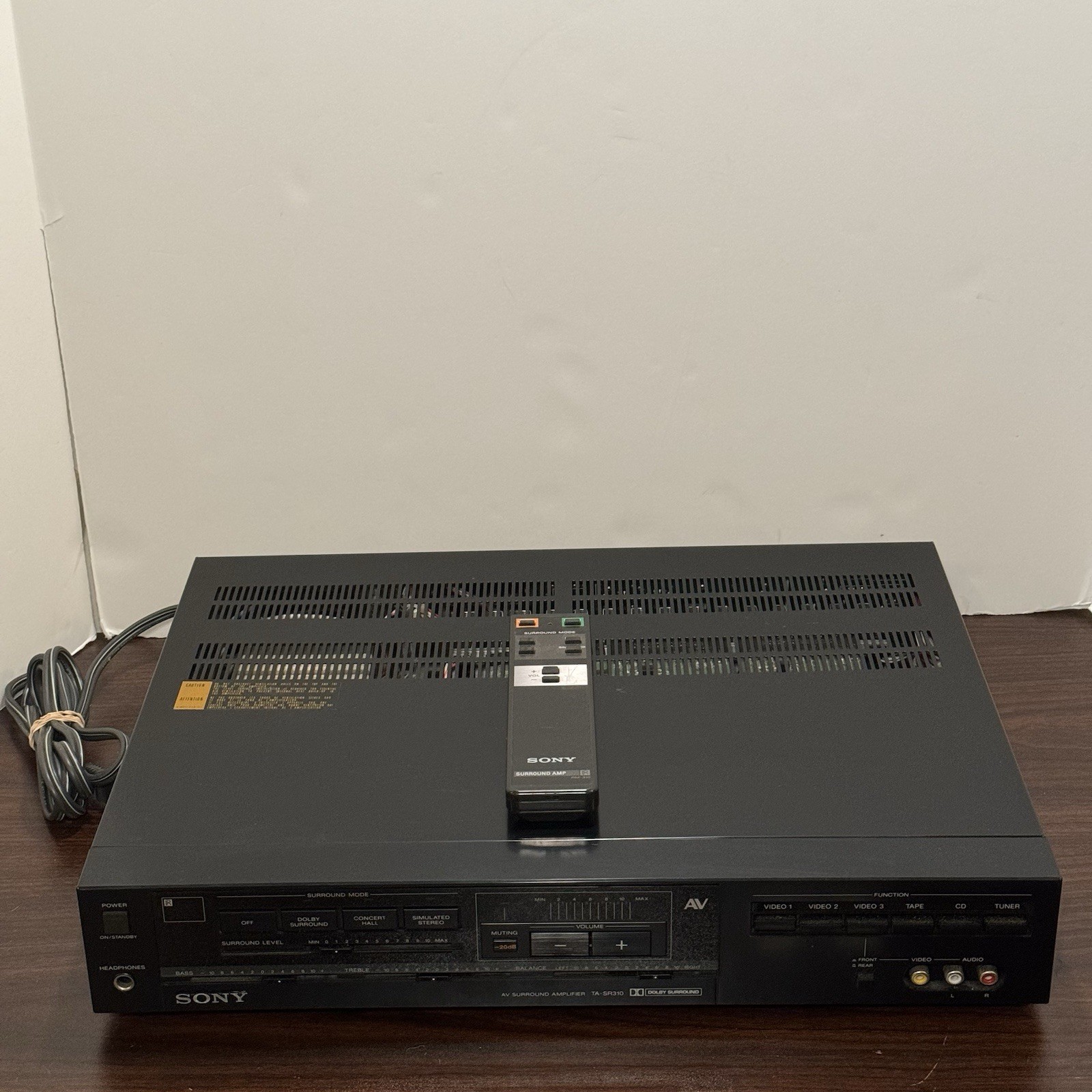 Vintage Sony AV Surround Amplifier TA-SR310 With Remote - Tested / Working