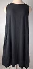 Eileen Fisher Dress Little black dress silk sleeveless Aline Size XXS