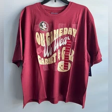 Champion Women’s Slight Cropped FSU Burgundy T-Shirt Size XL