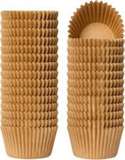 500 Count Natural Non-Stick Cupcake Liners, Food-Grade Parchment Muffin Liners