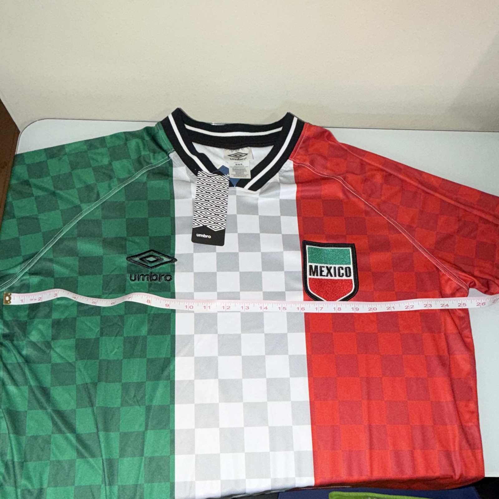 Umbro Mexico National Team Soccer Jersey Shirt Green White Red Size M