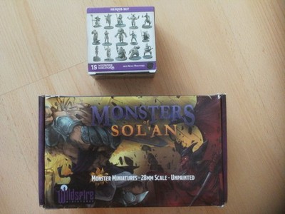 Miniaturen Wildspire Monsters of Sol An + Hero Set (Fantasy D&D 28mm Drache)