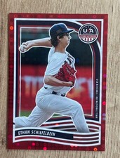 2024 USA Baseball Stars and Stripes Red Ethan Schiefelbein /199 Team Usa #46