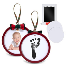 Babyprints Double-Sided Christmas Photo Ornament, 2 Sided Baby'S First Christmas