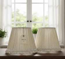 Set of 2 - 16 inch / 40cm straight empire premium softback lampshade in cotton