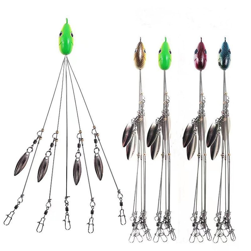 4-Pack 18g 5 Arm Alabama Rig Umbrella Fishing Lures for Bass - Multicolor Baits - Image 2