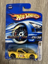 New Mattel Hot Wheels 2006 Yellow Corvette C6R First Editions 25/38