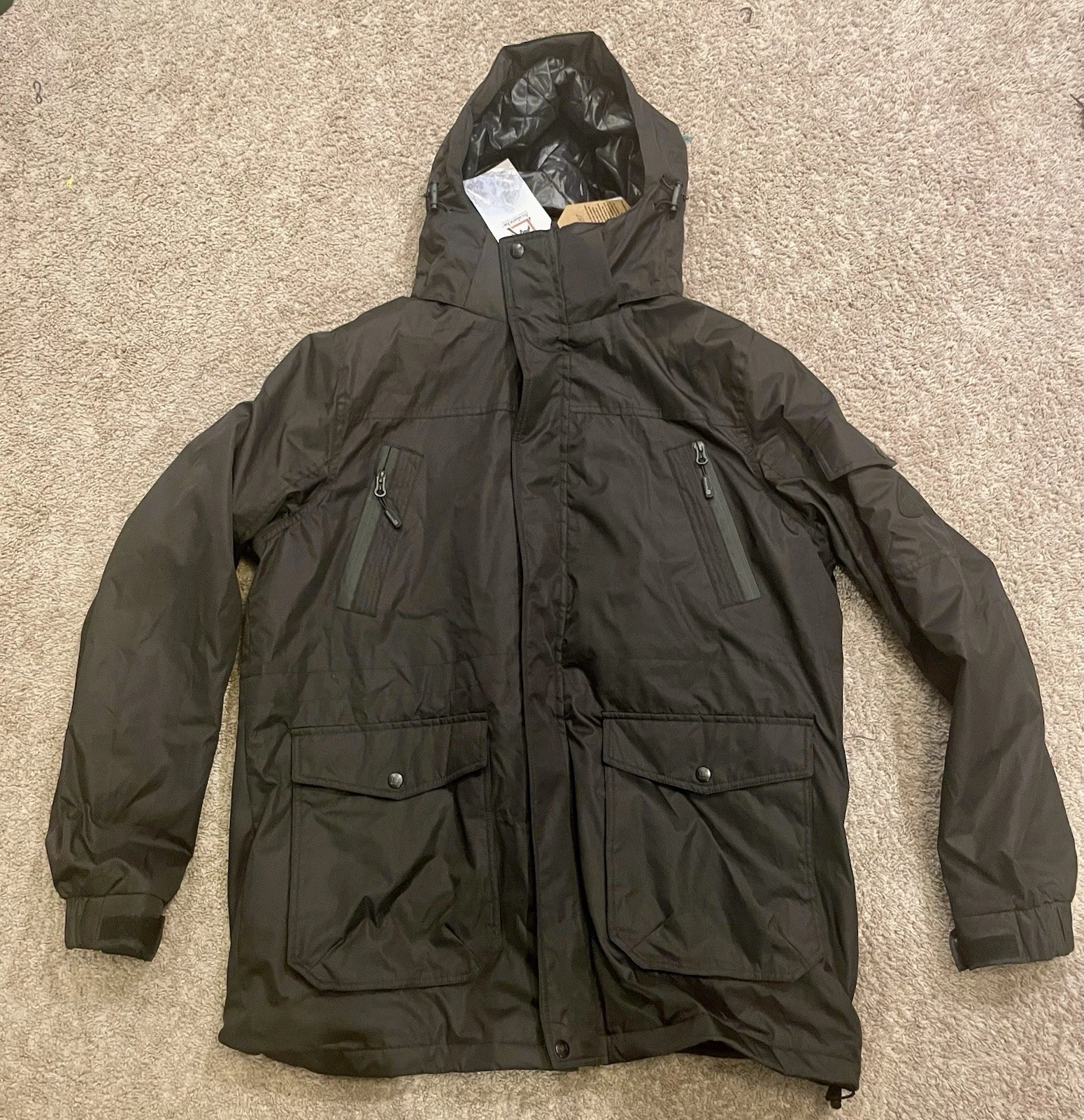 Avalanche Men's 3 in 1 Ski Jacket XL Winter Coat Black HOODED WATERPROOF Winter