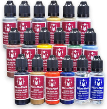 Micro-Mark Railroad Model Air Acrylic Paint Set, 18 Colors, Made in USA, 0.68 Fl